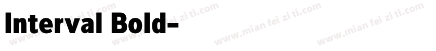 Interval Bold字体转换